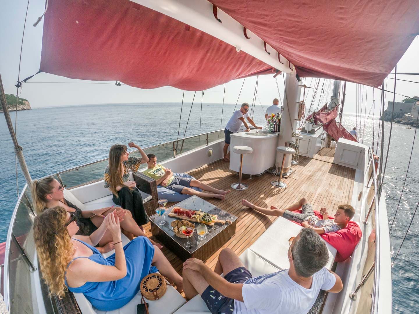 Yacht main deck view